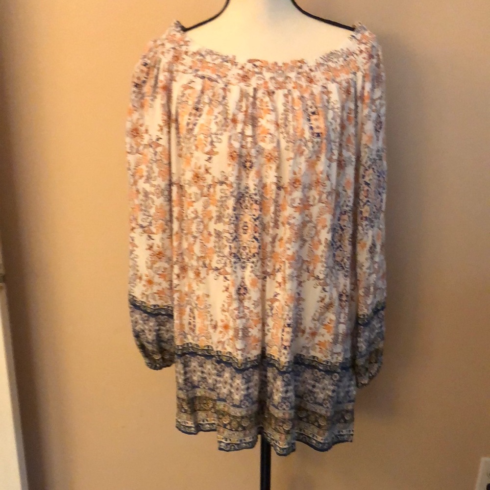 Chic Off-Shoulder Floral Blouse